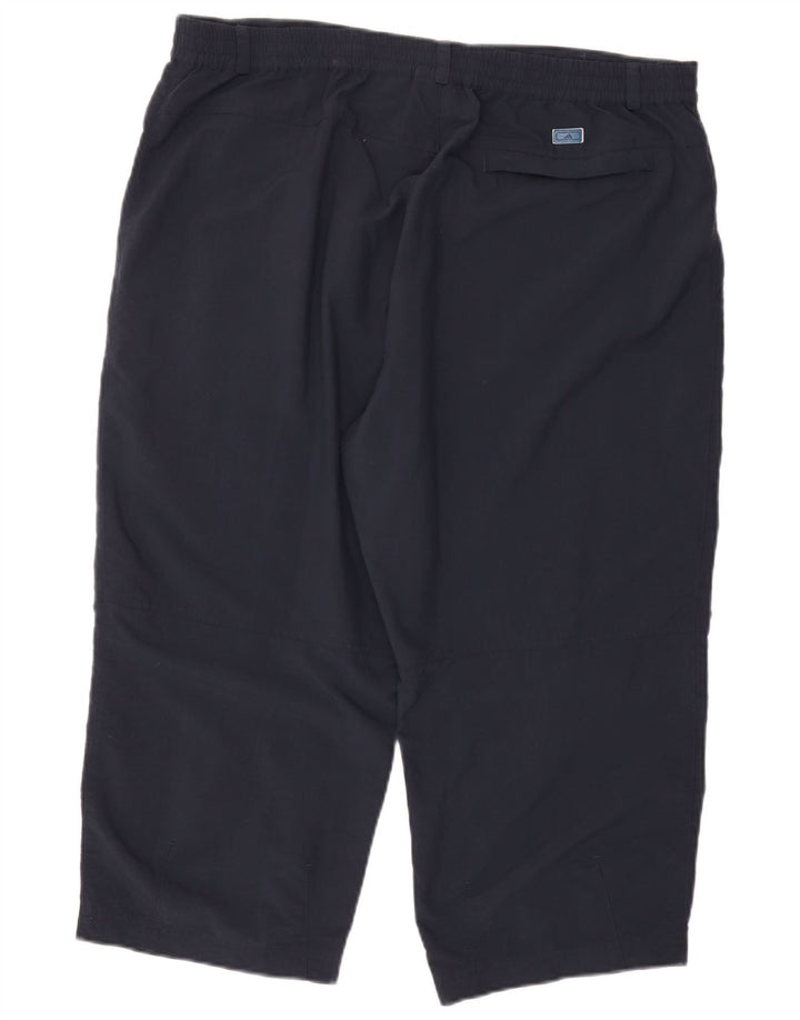 ADIDAS Mens Straight Capri Trousers W40 L21 Navy Blue Polyamide