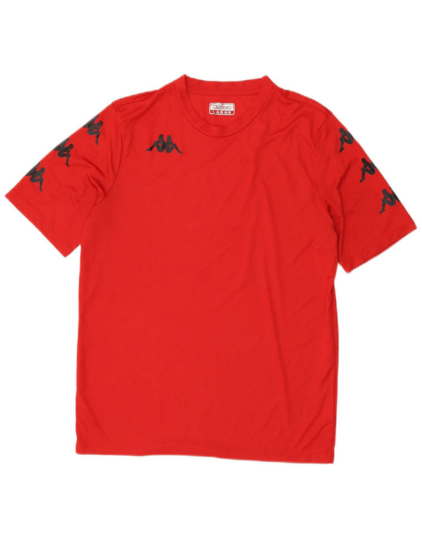 Kappa Mens Graphic T-Shirt Top Large Red Polyester