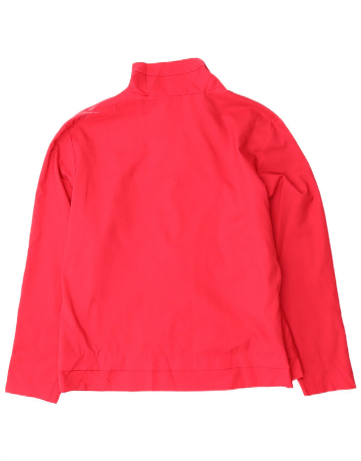 Reebok Womens Tracksuit Top Jacket UK 16 Large Pink Colourblock Polyester