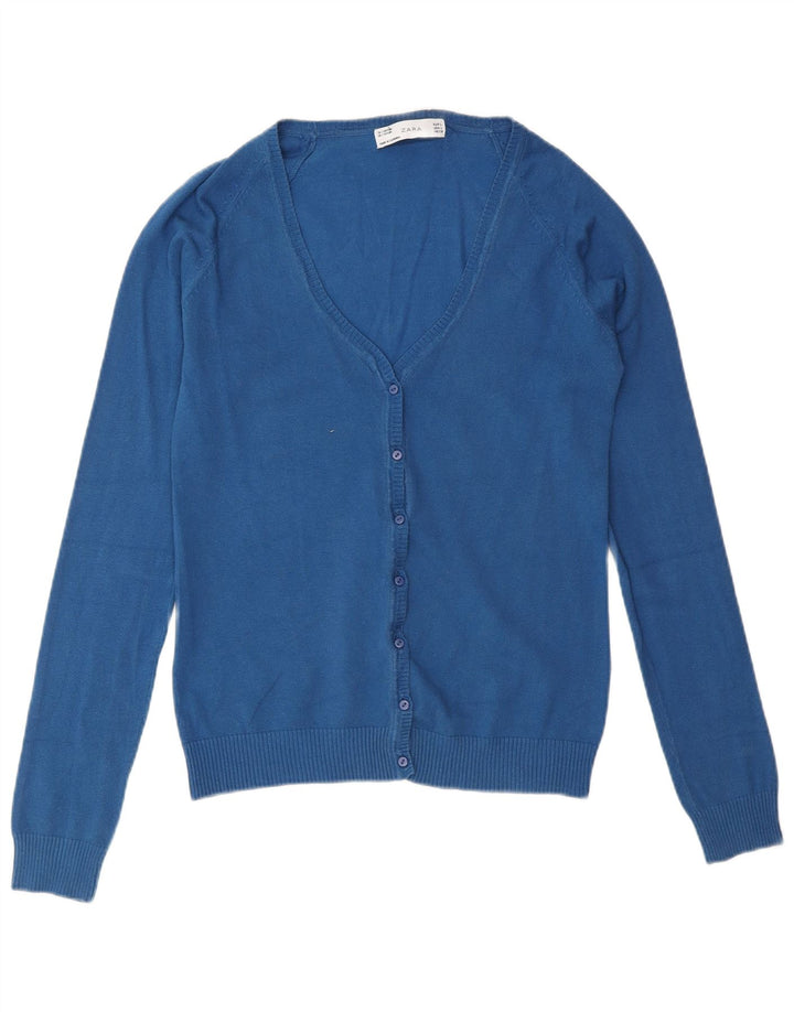 Zara Womens Cardigan Sweater UK 14 Large Blue