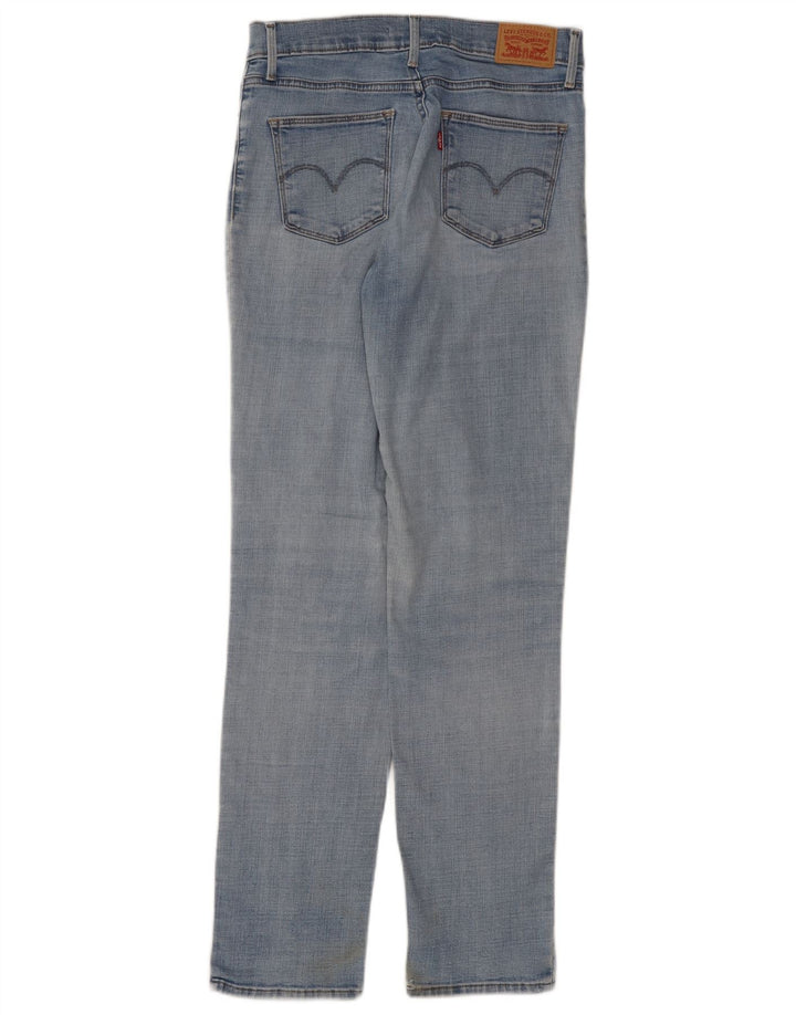 Levi's Womens Slimming Slim Jeans W28 L32 Blue Cotton