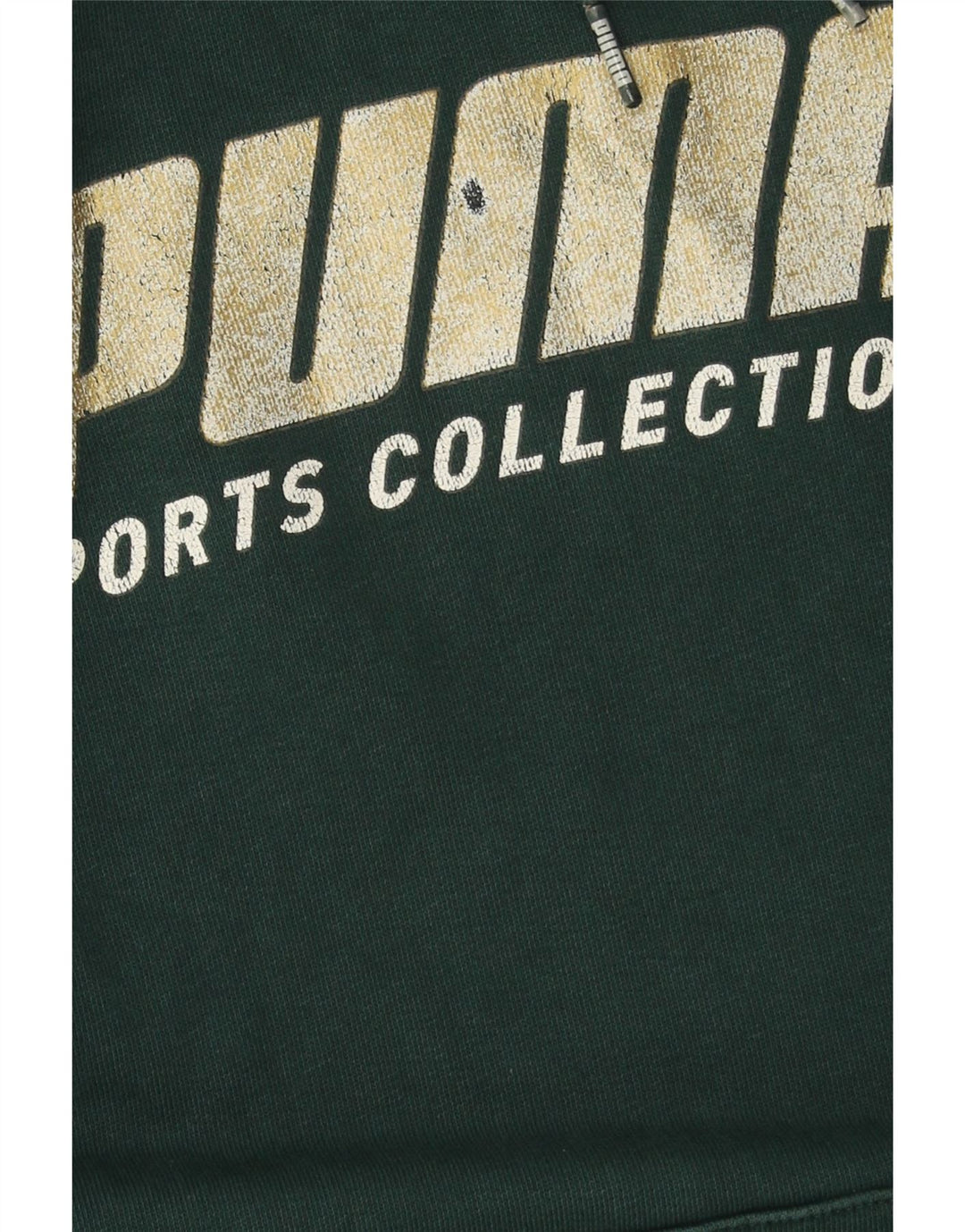 PUMA Mens Graphic Hoodie Jumper Small Green Cotton