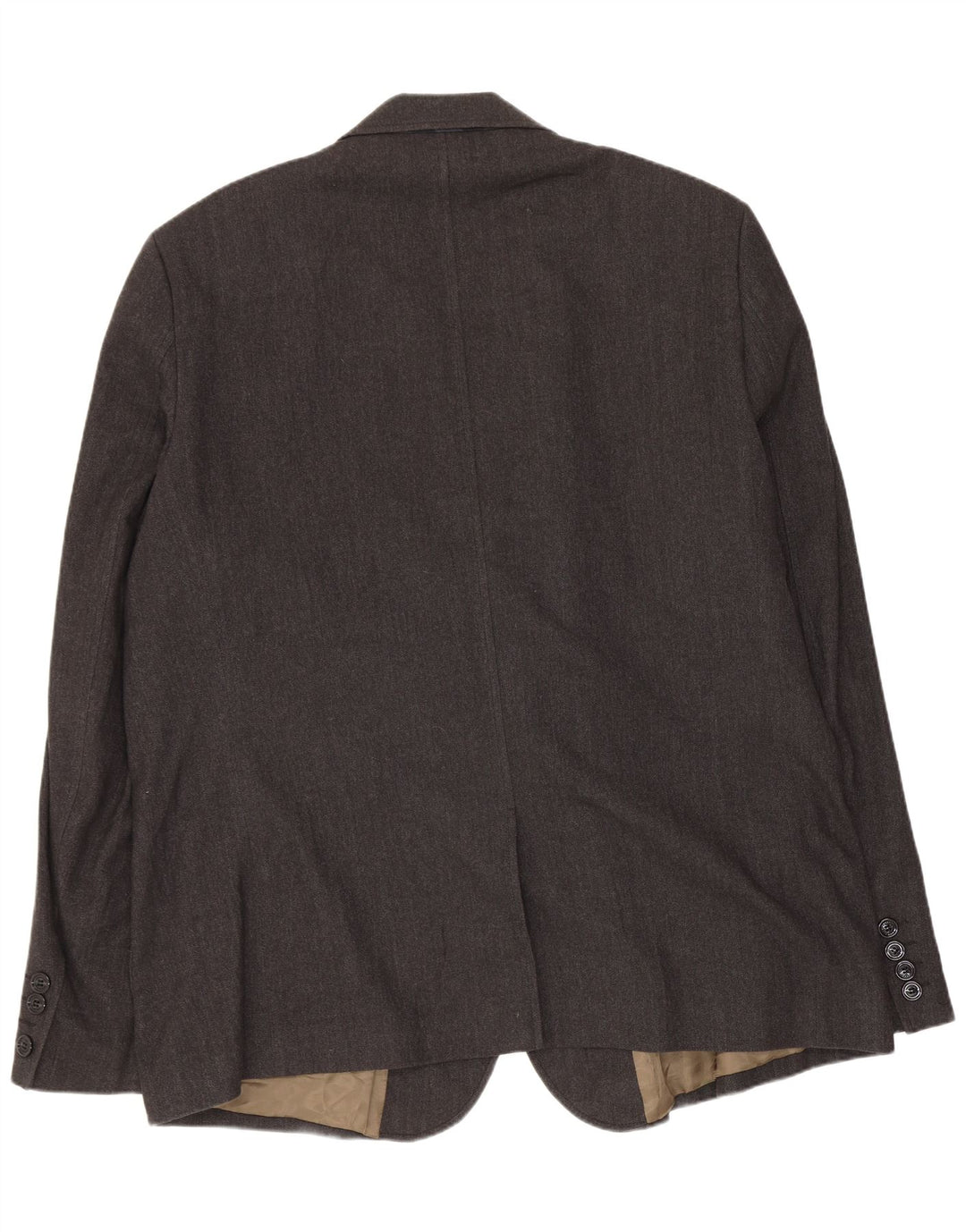 Burberry Mens 3 Button Blazer Jacket UK 42 XL Grey Herringbone Wool