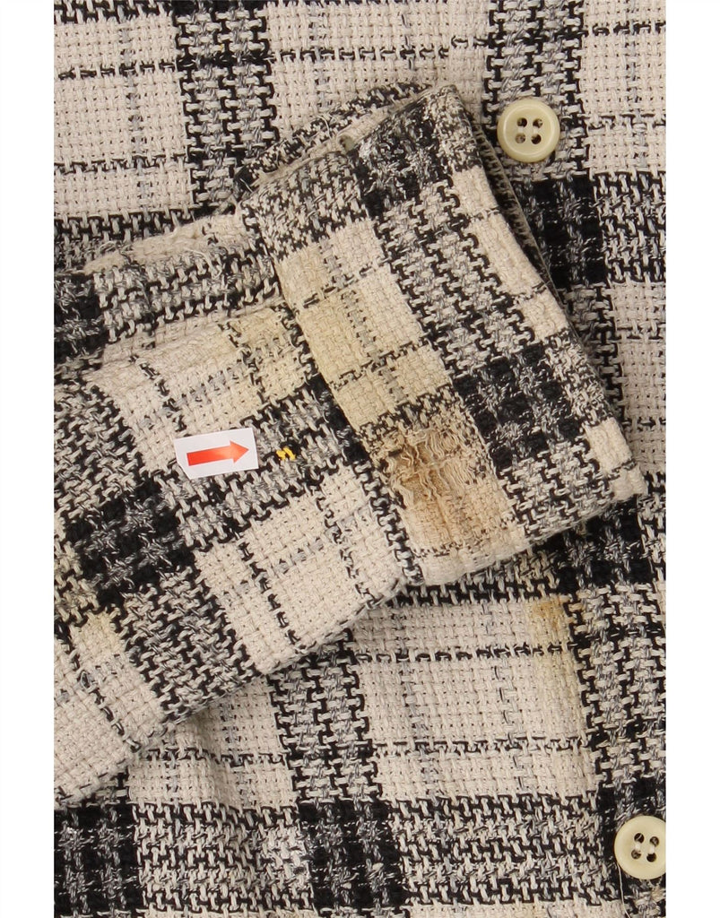 MEXX Mens Flannel Shirt XL Beige Check Vintage Mexx and Second-Hand Mexx from Messina Hembry 
