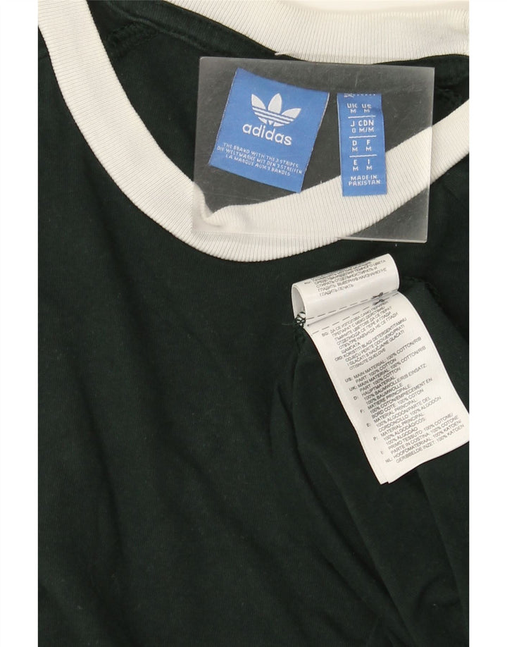 Adidas Mens Graphic T-Shirt Top Medium Green Cotton