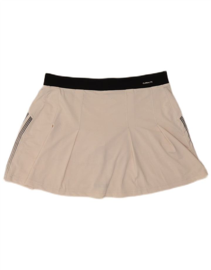 ADIDAS Womens Climalite Tennis Skirt UK 14 Medium  White Polyester