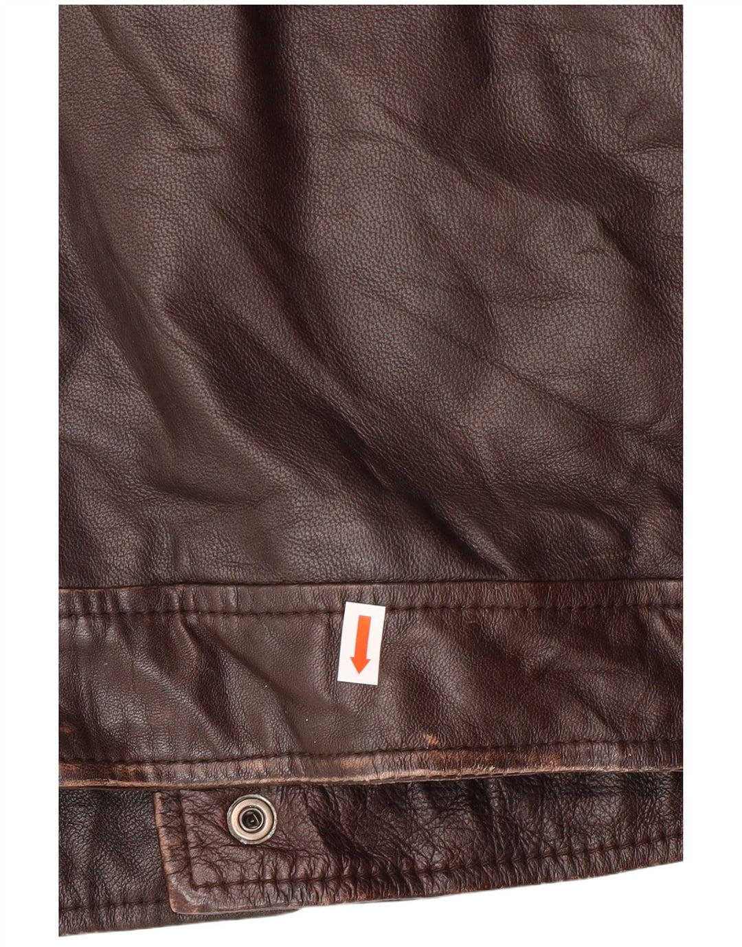 Conbipel Mens Military Leather Jacket IT 54 XL Brown Lambskin