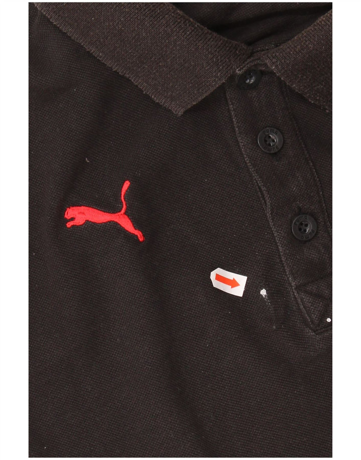 PUMA Mens Polo Shirt Medium Black Colourblock