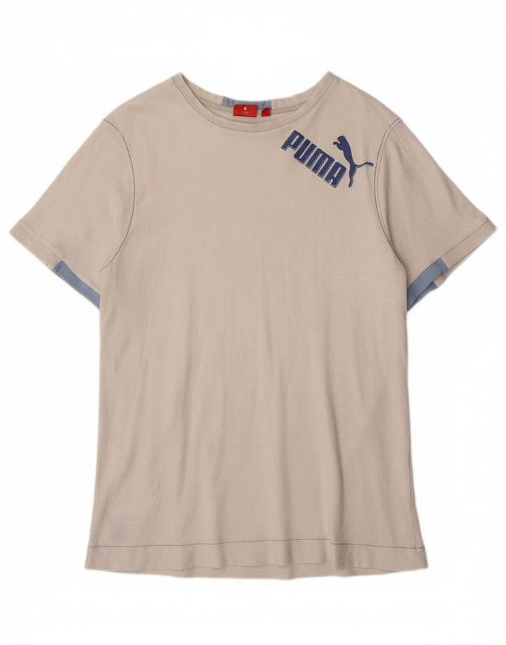 PUMA Mens Graphic T-Shirt Top XL Off White Vintage Puma and Second-Hand Puma from Messina Hembry 