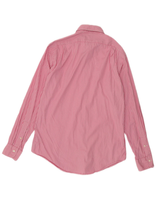 Polo Ralph Lauren Mens Stanton Custom Fit Shirt Medium Pink Pinstripe