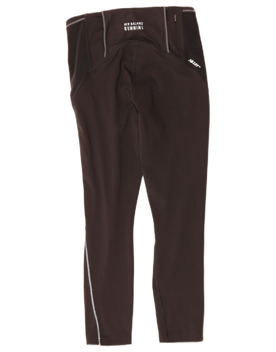 NEW BALANCE Womens Crop Graphic Leggings UK 4 XS Black