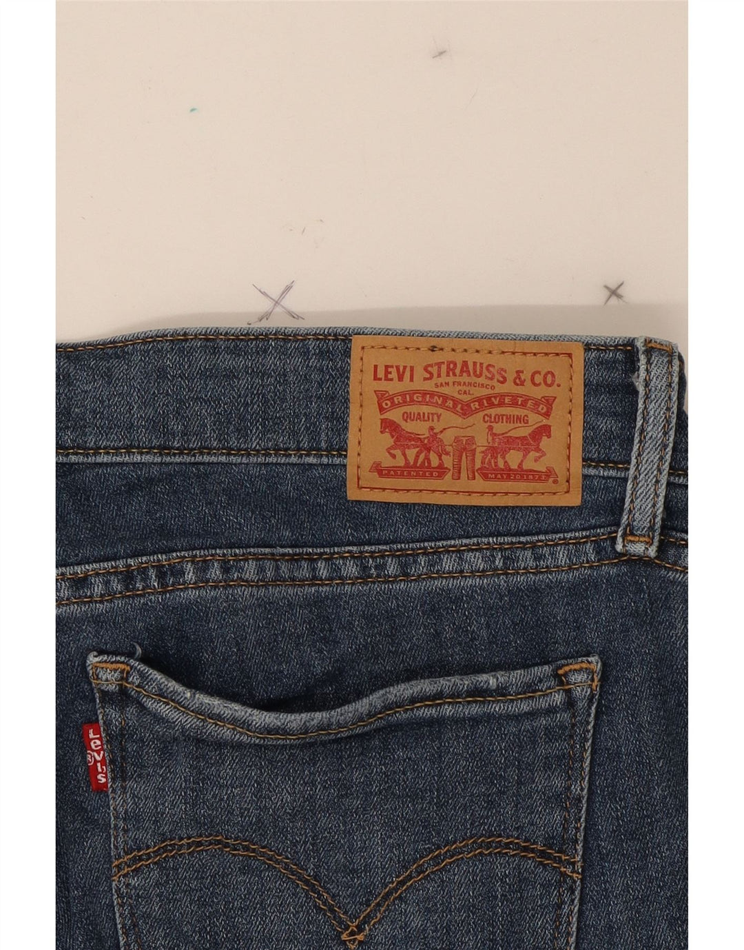 LEVI'S Womens 711 Skinny Jeans W30 L26  Blue Vintage Levi's and Second-Hand Levi's from Messina Hembry 