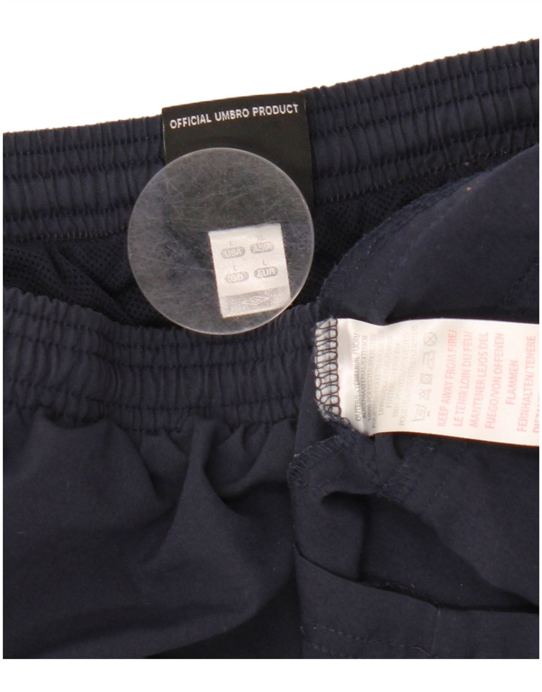 UMBRO Mens Sport Shorts Large Navy Blue Polyester