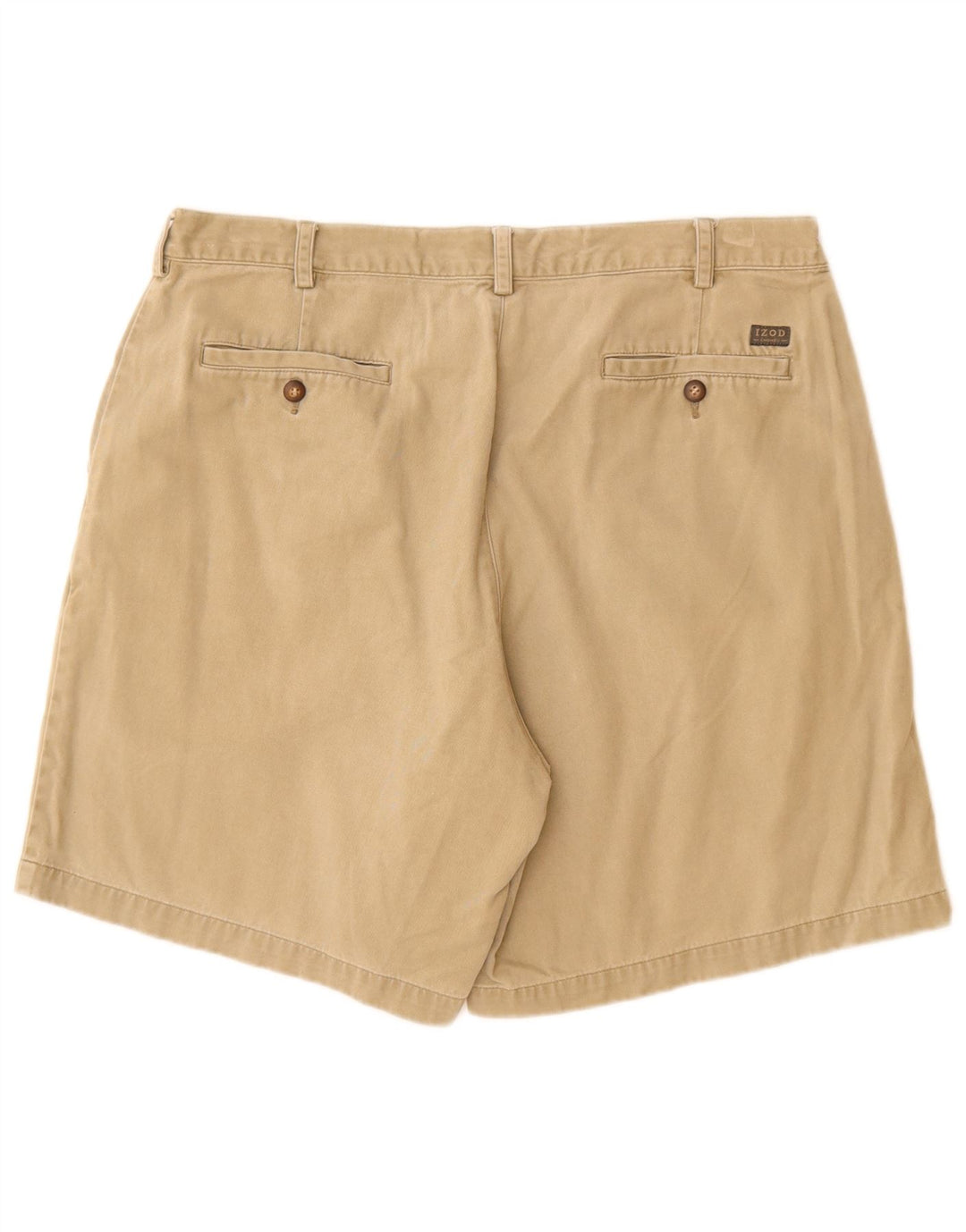 IZOD Mens Chino Shorts  W38 XL Beige Cotton