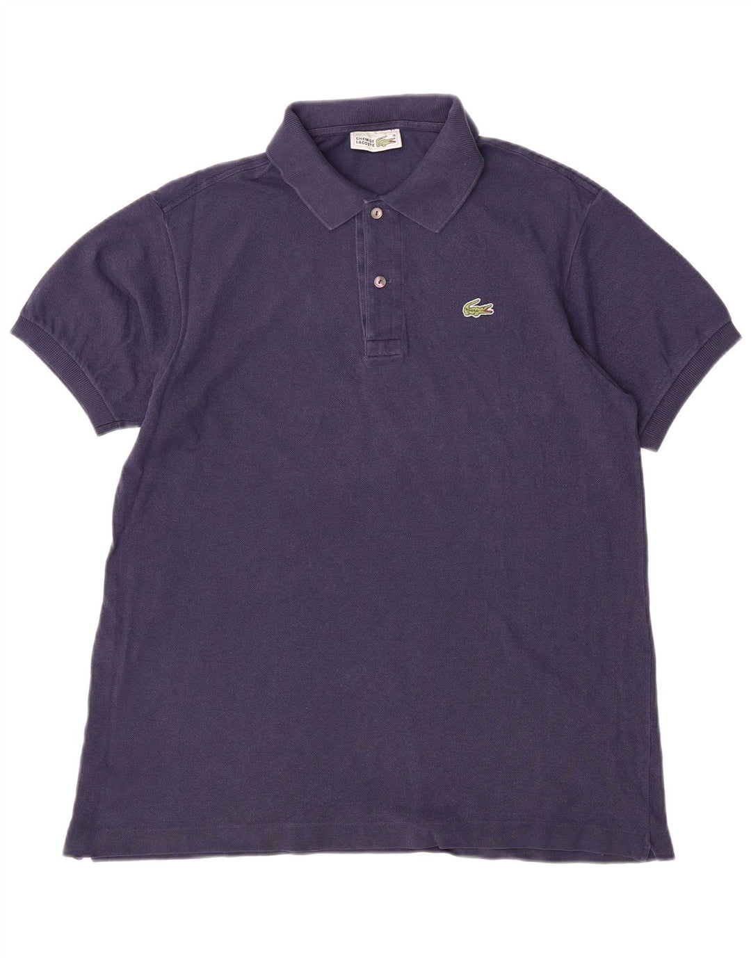 LACOSTE Mens Polo Shirt Size 5 Large Navy Blue Cotton