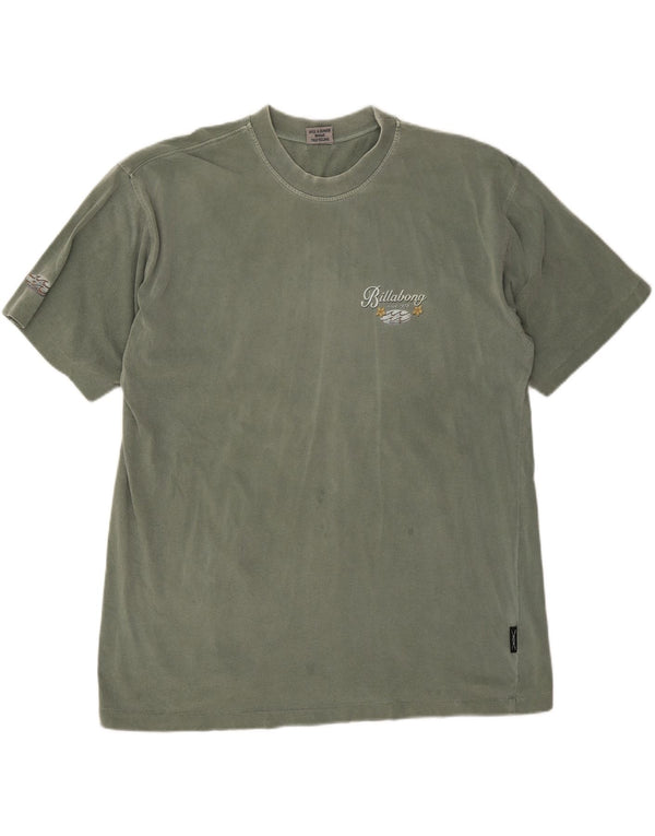 Billabong Mens Graphic T-Shirt Top XL Green Cotton