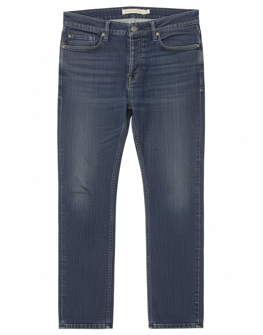 CALVIN KLEIN Womens Slim Jeans W32 L28 Blue Cotton