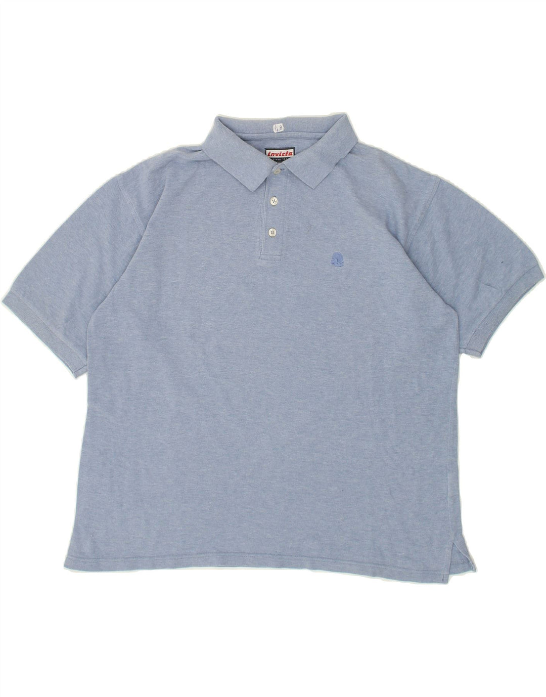 INVICTA Mens Polo Shirt IT 48 Medium Blue Cotton Vintage Invicta and Second-Hand Invicta from Messina Hembry 