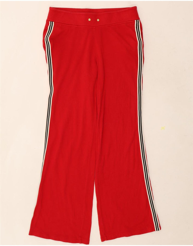 RALPH LAUREN Womens Flare Tracksuit Trousers UK 10 Small  Red Cotton Vintage Ralph Lauren and Second-Hand Ralph Lauren from Messina Hembry 