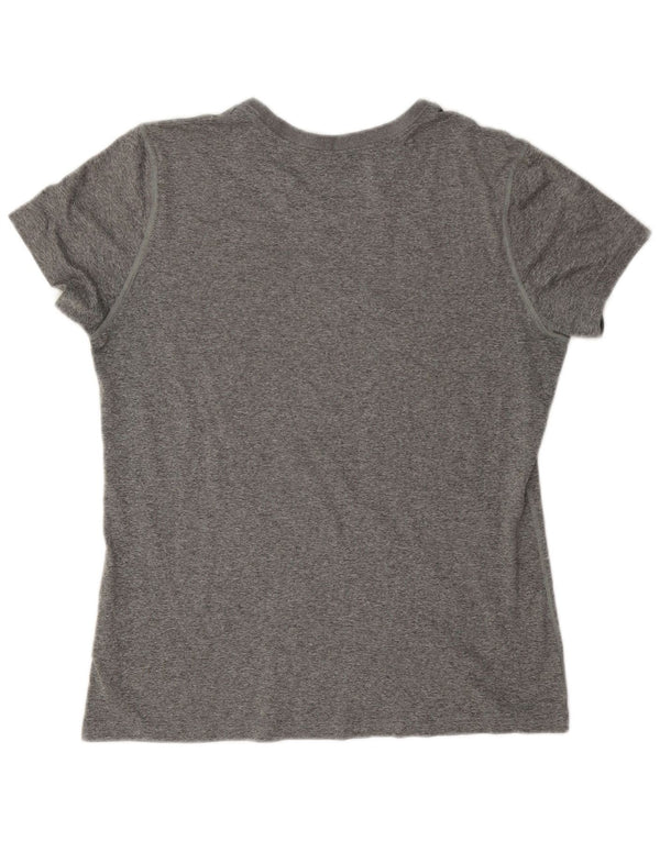 Nike Womens New Jersey Graphic T-Shirt Top UK 16 Large Grey Flecked