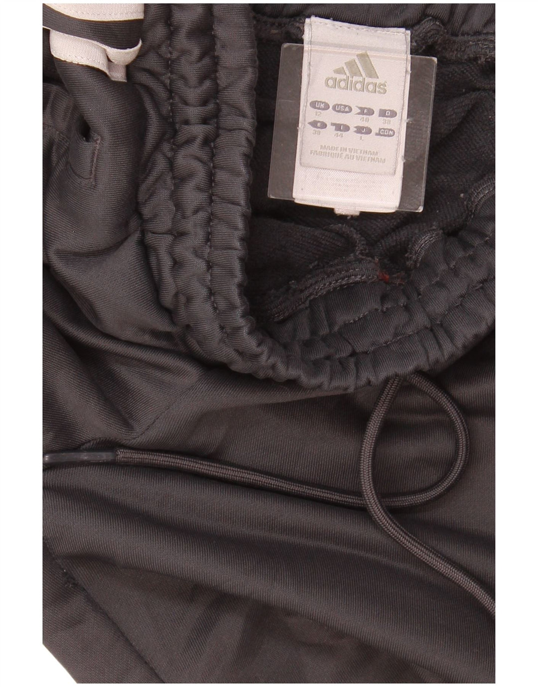 ADIDAS Womens Tracksuit Trousers UK 12 Medium Black Polyester