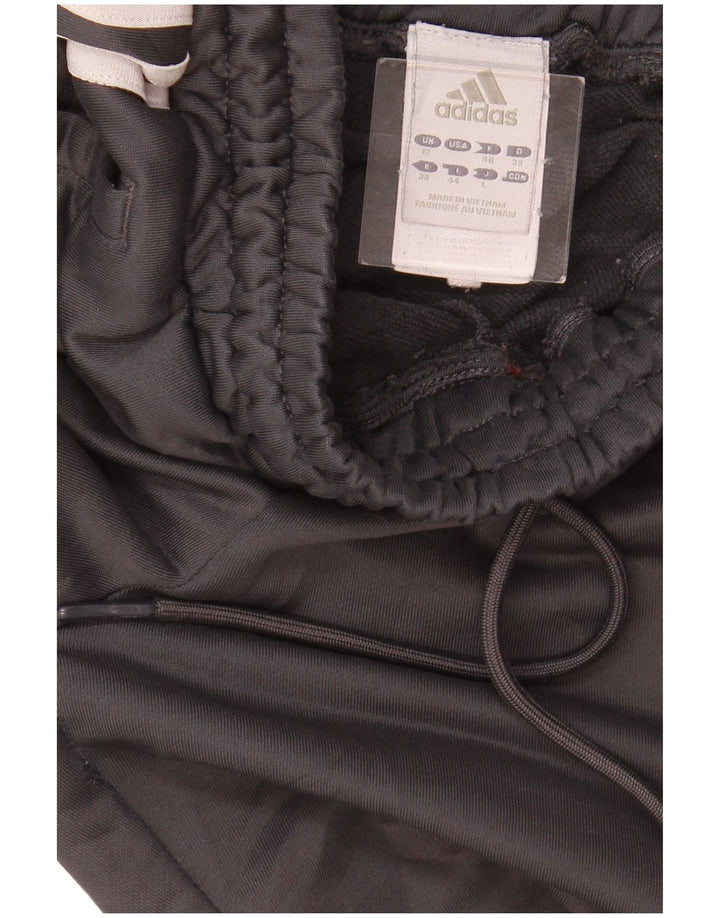 ADIDAS Womens Tracksuit Trousers UK 12 Medium Black Polyester