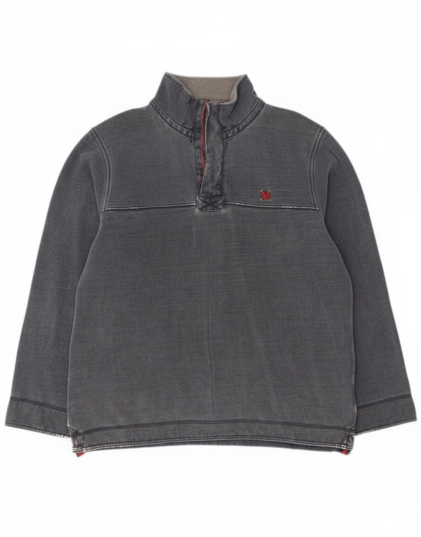 Crew Clothing Mens Zip Neck Sweatshirt Jumper XL Navy Blue Cotton