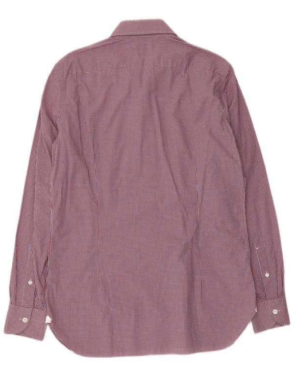 BORRELLI Mens Shirt Size 39 15 1/2 Medium Multicoloured Check Cotton