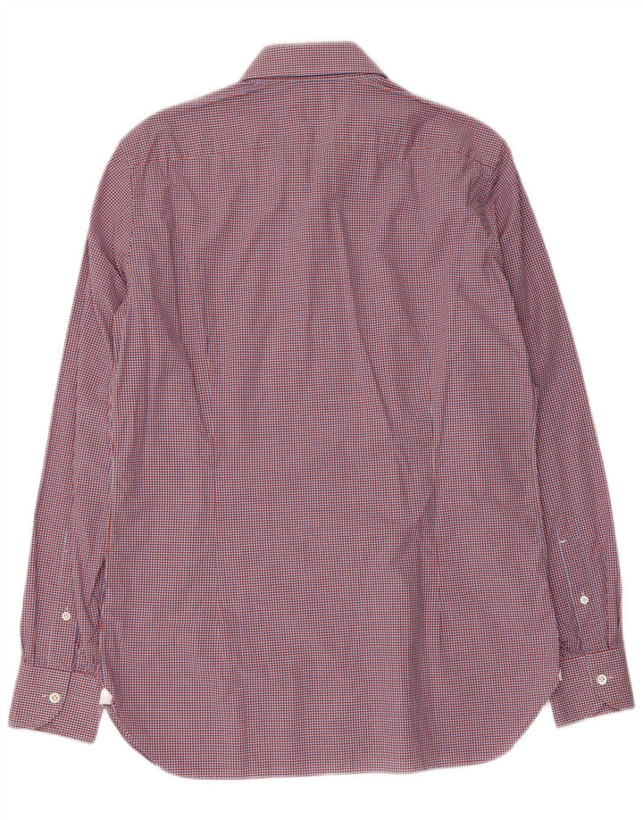BORRELLI Mens Shirt Size 39 15 1/2 Medium Multicoloured Check Cotton