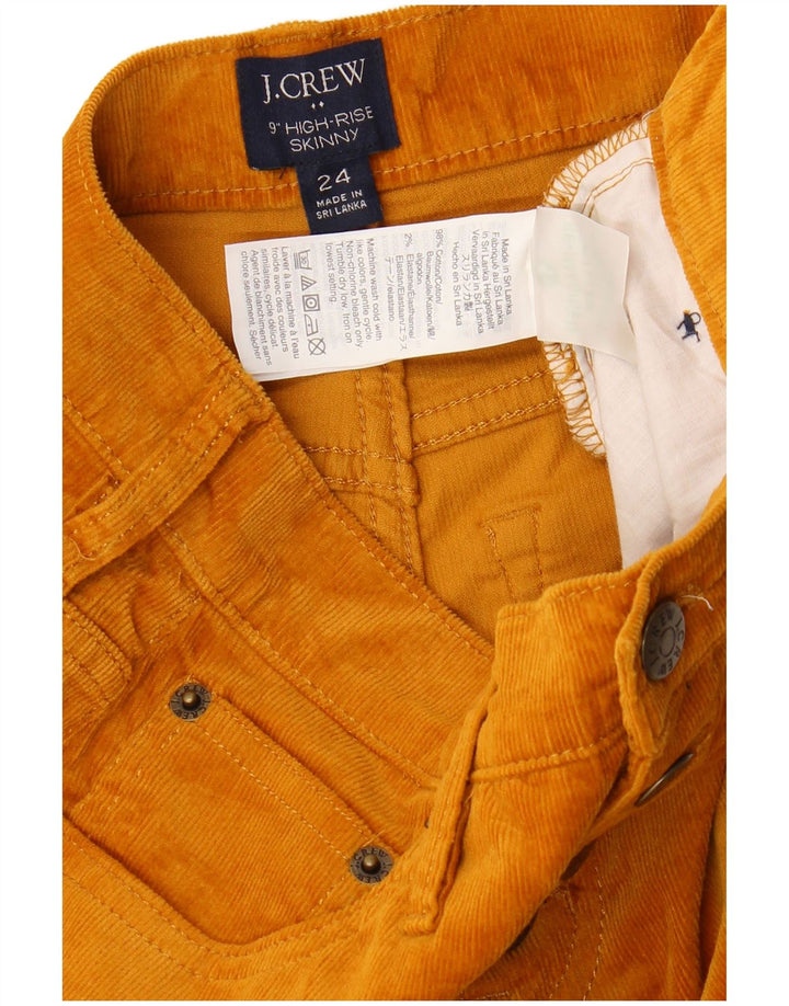 J. CREW Womens High Waist Skinny Corduroy Trousers W24 L28 Brown Cotton