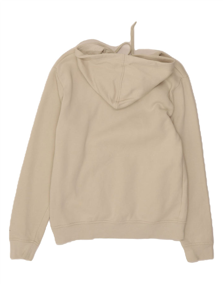 KAPPA Mens Graphic Hoodie Jumper Medium Off White Cotton Vintage Kappa and Second-Hand Kappa from Messina Hembry 
