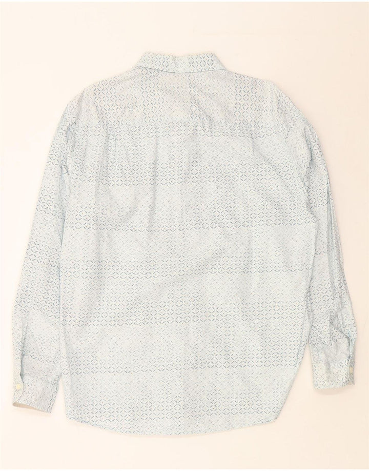 TOMMY BAHAMA Mens Shirt Medium White Argyle/Diamond Cotton Vintage Tommy Bahama and Second-Hand Tommy Bahama from Messina Hembry 