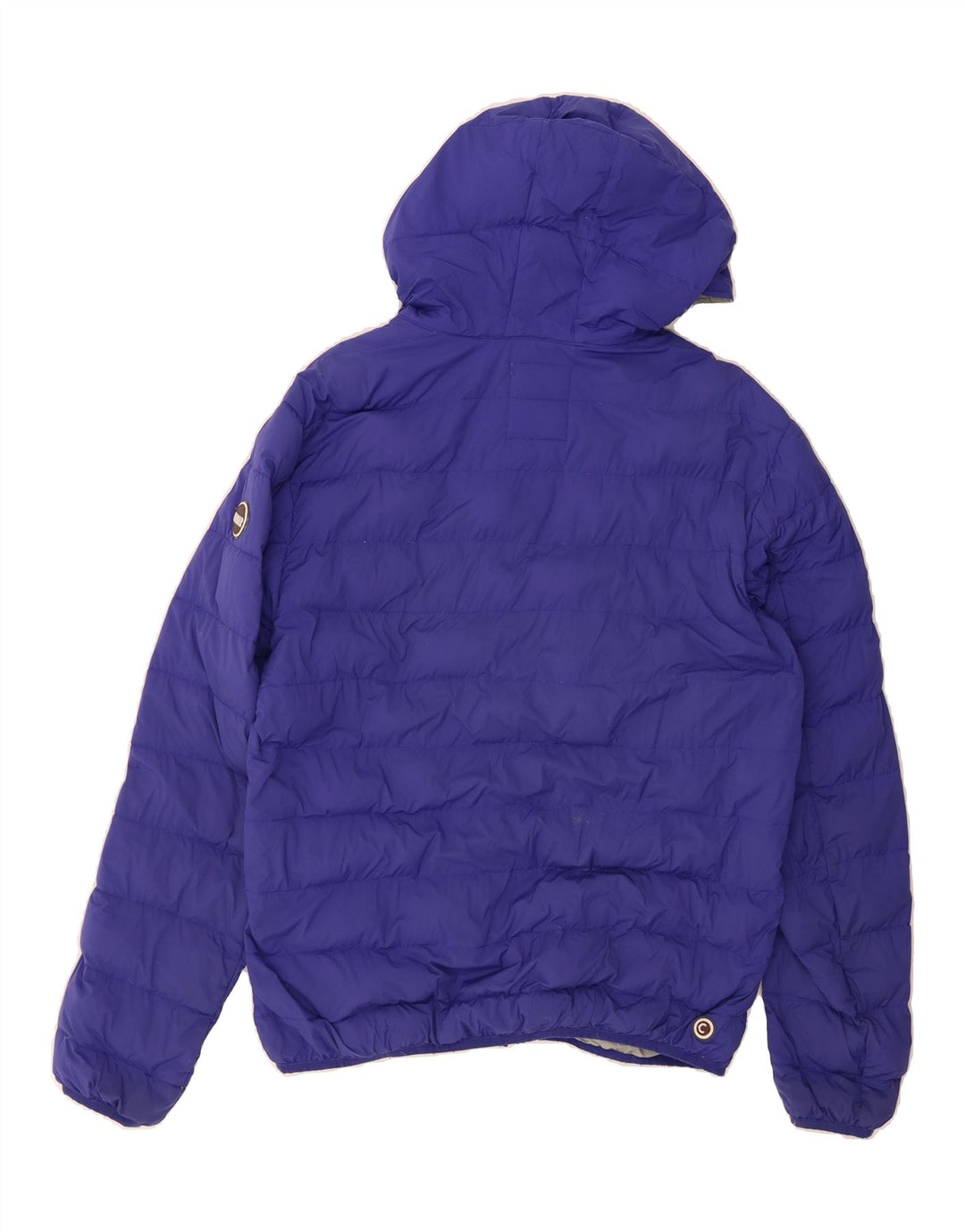 COLMAR Womens Hooded Padded Jacket IT 52 2XL Blue Polyamide Vintage Colmar and Second-Hand Colmar from Messina Hembry 