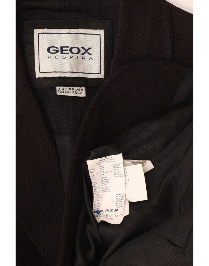 Geox Mens Respira 3 Button Blazer Jacket UK 42 XL Black Wool