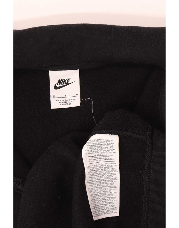 Nike Mens Zip Hoodie Sweater Medium Black Cotton
