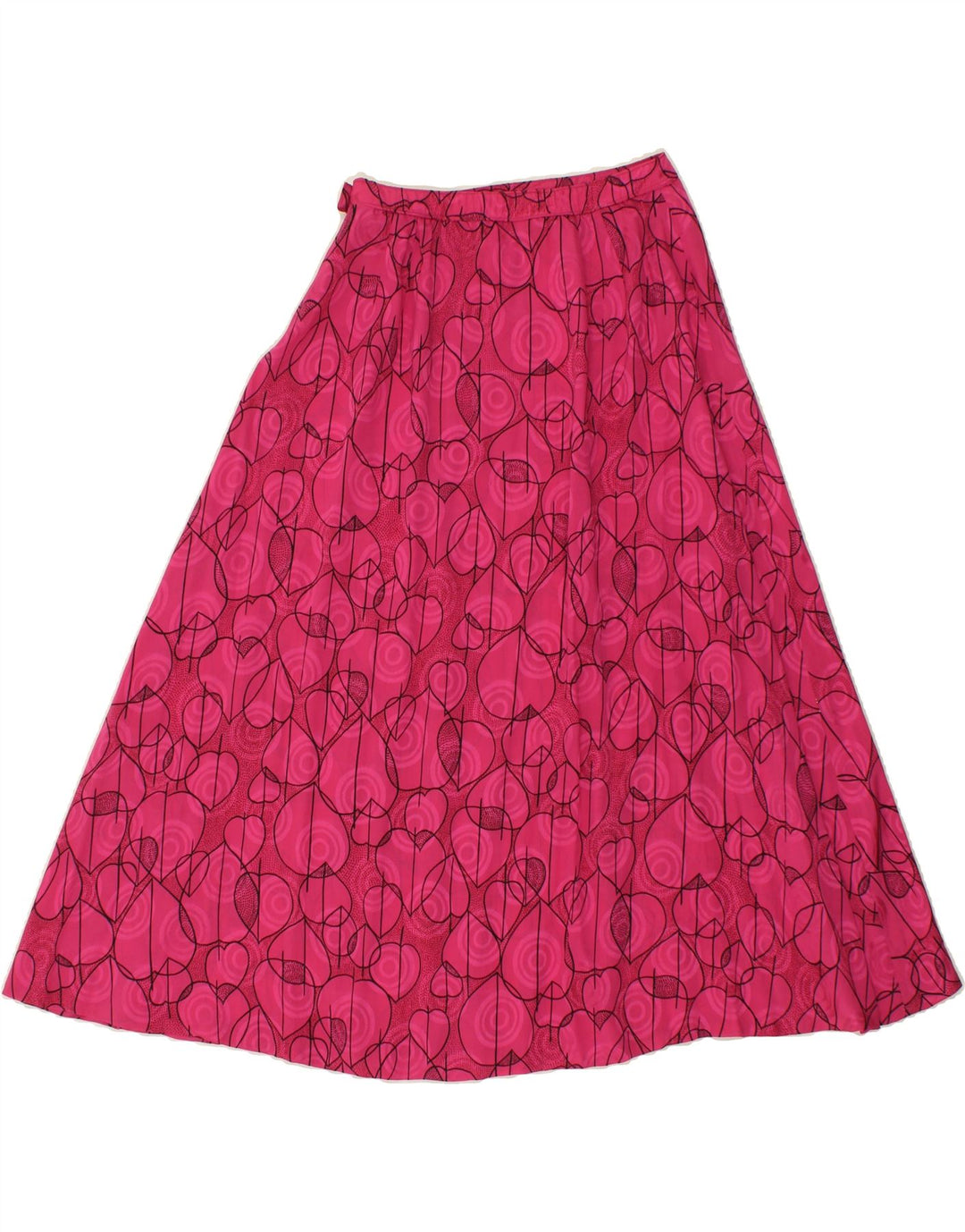VINTAGE Womens Abstract Pattern A-Line Skirt W26 Small  Pink Vintage Vintage and Second-Hand Vintage from Messina Hembry 