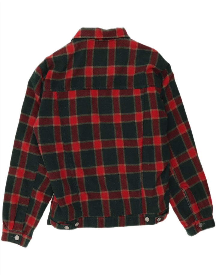 WHITE STUFF Mens Bomber Jacket UK 38 Medium Red Check Polyester