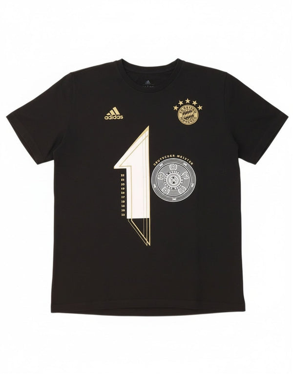 Adidas Mens FC Bayern Munchen Graphic T-Shirt Top Large Black Cotton