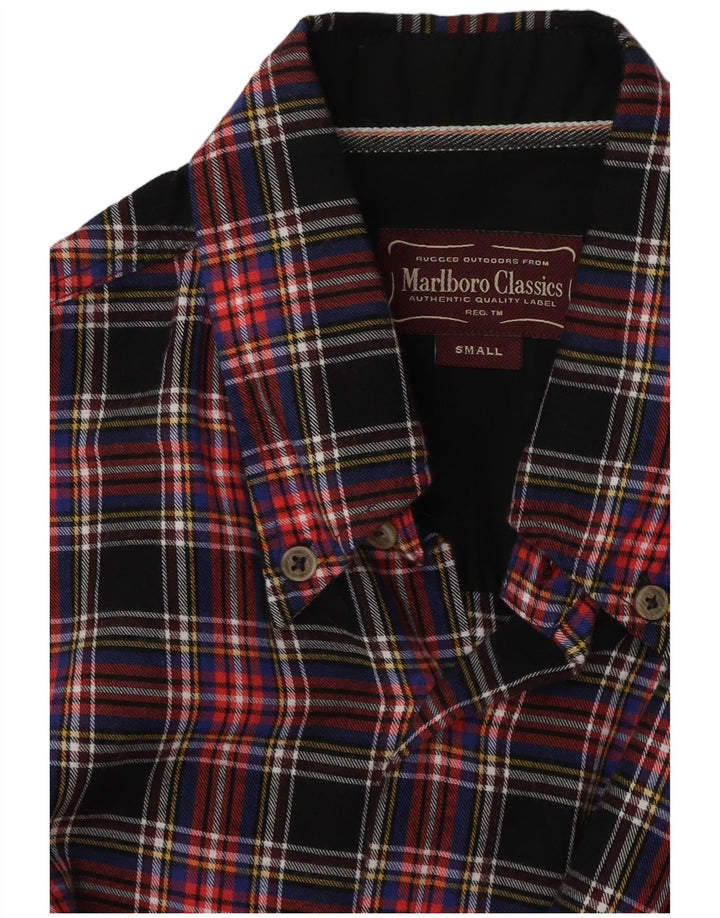 Marlboro Classics Mens Flannel Shirt Small Red Check