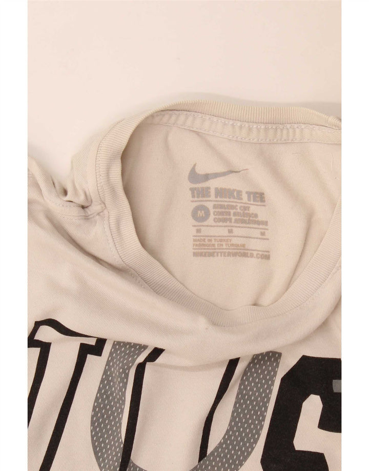 Nike Mens Athletic Cut Graphic T-Shirt Top Medium Grey Cotton