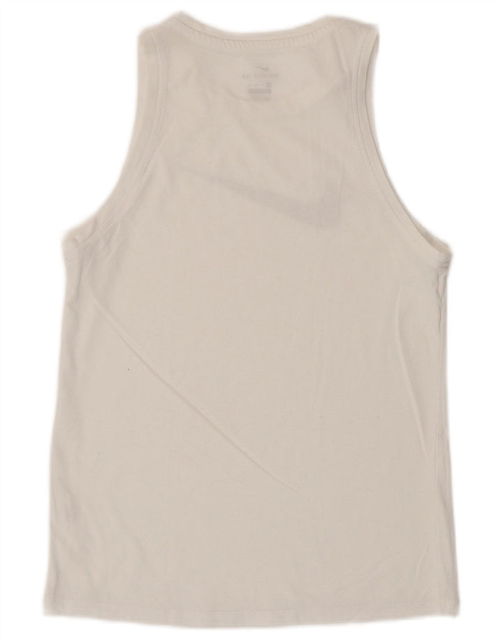 NIKE Womens Dri Fit Graphic Vest Top UK 6 XS White