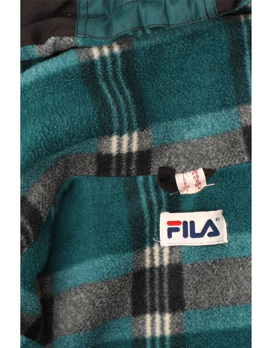 Fila Mens Hooded Ski Jacket IT 48 Medium Green Colourblock