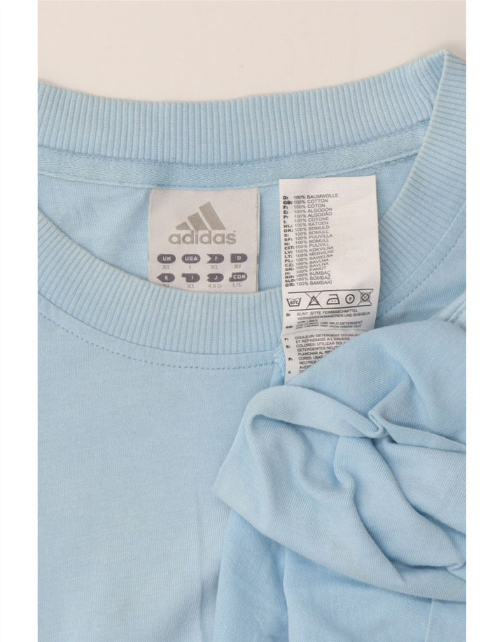 ADIDAS Mens T-Shirt Top XL Blue Cotton