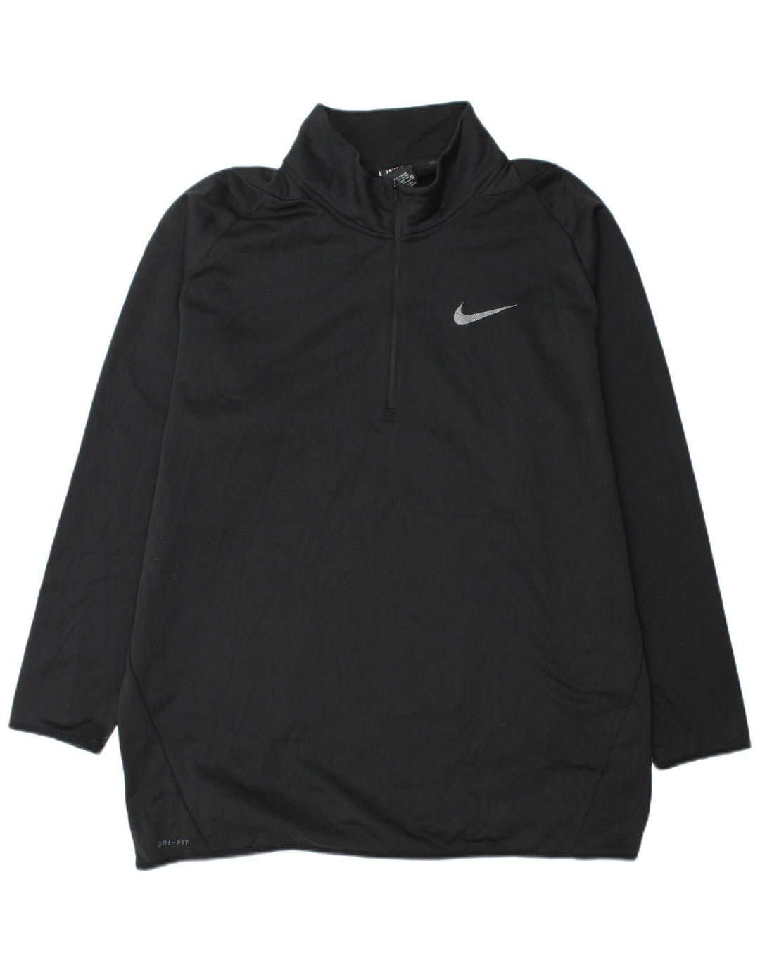 Nike Mens Tall Zip Neck Sweatshirt Jumper 3XL Black Polyester