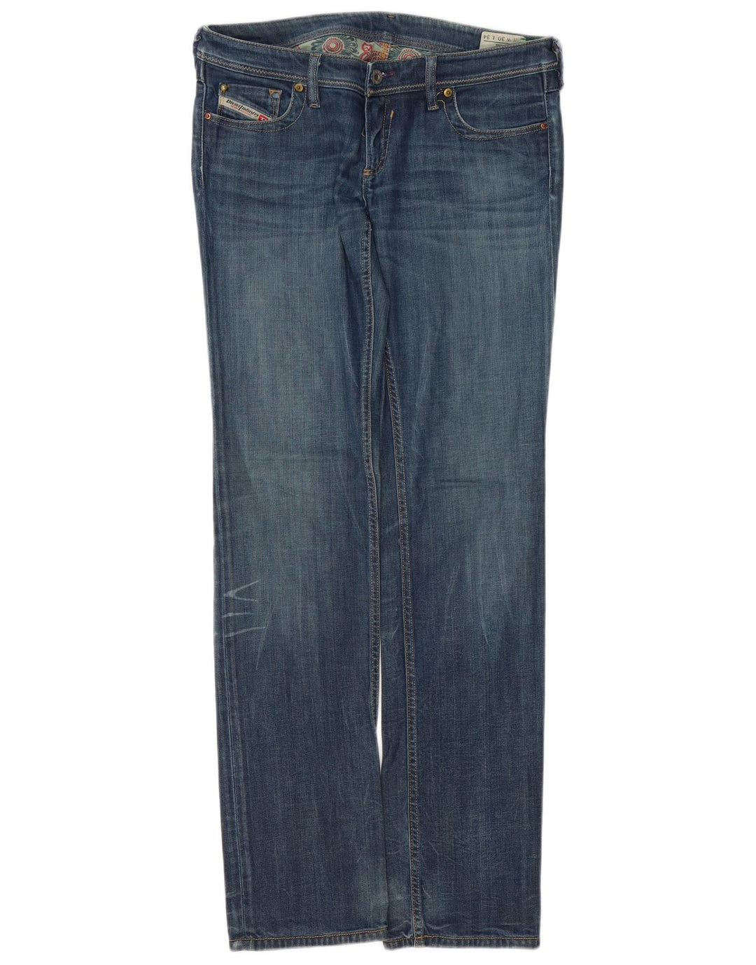 DIESEL Womens Lowky Straight Jeans W30 L34  Blue Cotton