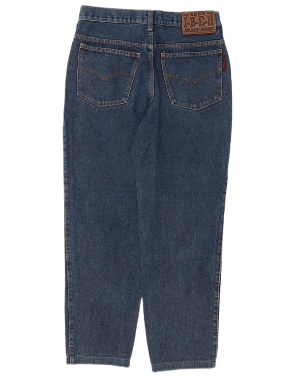 Iber Womens High Rise Tapered Jeans IT 48 XL W30 L28 Blue Cotton
