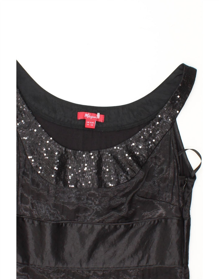 MONSOON Womens Sleeveless Maxi Dress UK 12 Medium Black Vintage Monsoon and Second-Hand Monsoon from Messina Hembry 