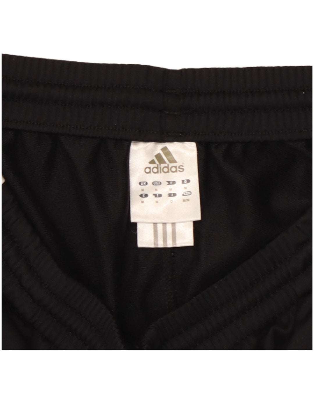 ADIDAS Mens Tracksuit Trousers Medium Black Colourblock Polyester