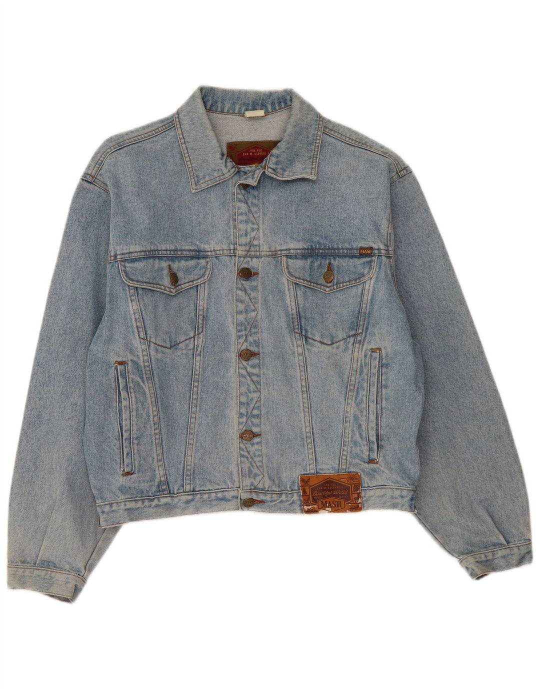 MASH Womens Oversized Denim Jacket UK 18 XL Blue