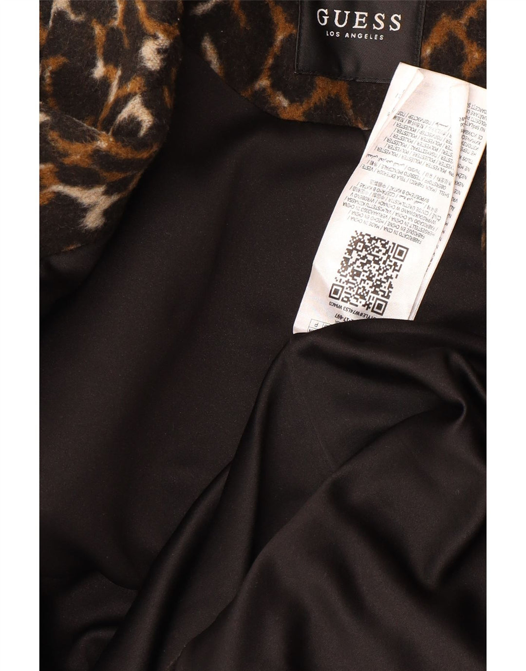 GUESS Womens Loose Fit Overcoat UK 6 XS  Multicoloured Animal Print